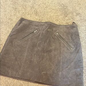Blank NYC Charcoal Suede Mini Skirt